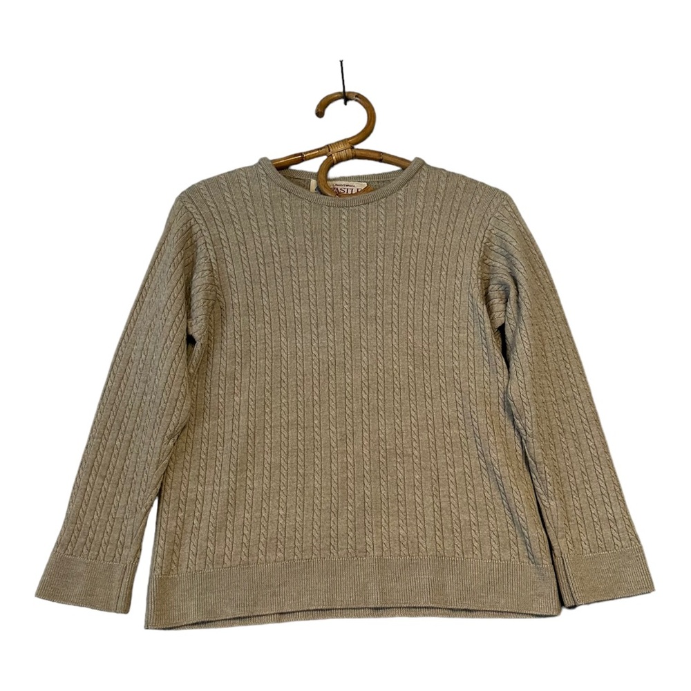 Vintage | Castle of Ireland | Lambswool Cable Knit Fitted Cardigan Size 38‎